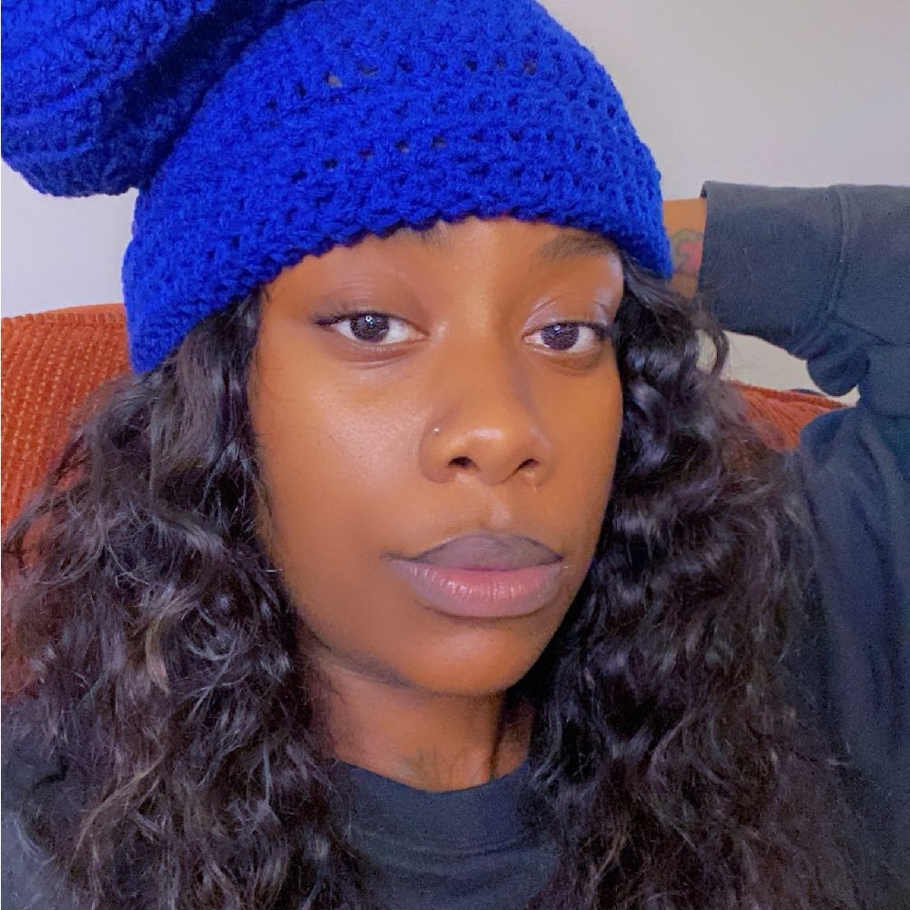 Blue CROCHET Beanie for Women - Picture 1 of 1